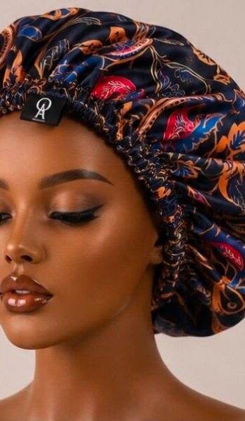 Midnight Majesty Satin Bonnet