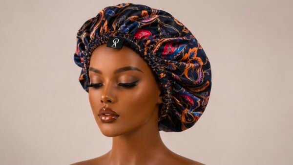Midnight Majesty Satin Bonnet