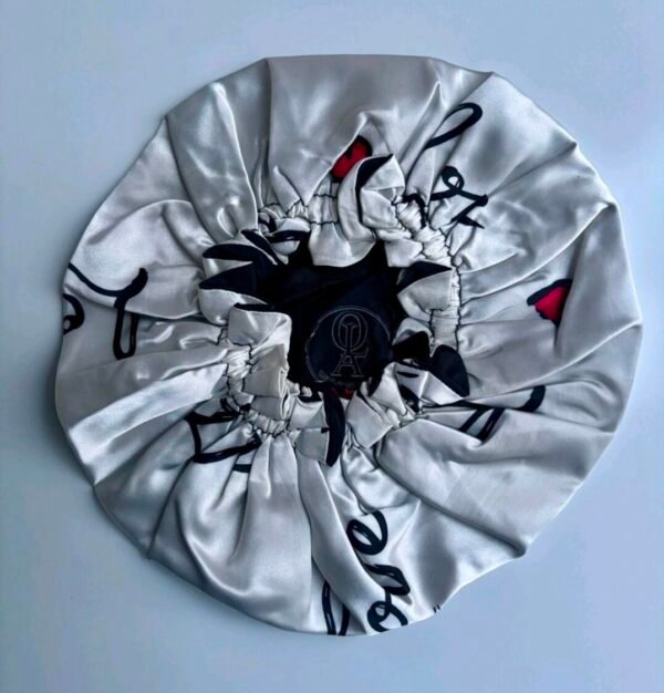Love Print Satin Bonnet